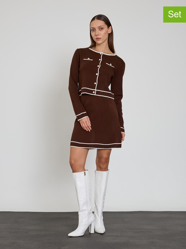 BGN 2-częściowy zestaw w kolorze brązowym rozmiar: 40