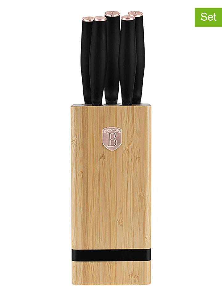 Berlinger Haus 6-częściowy zestaw w kolorze różowozłoto-czarnym rozmiar: onesize