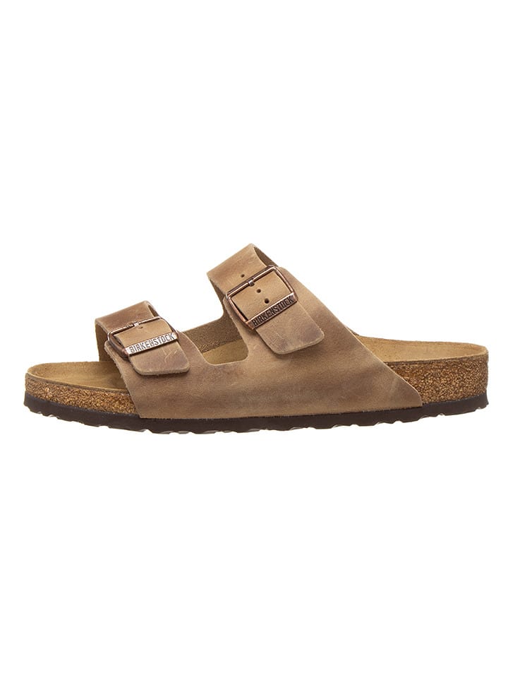 Birkenstock Skórzane klapki "Arizona" w kolorze jasnobrązowym rozmiar: 46