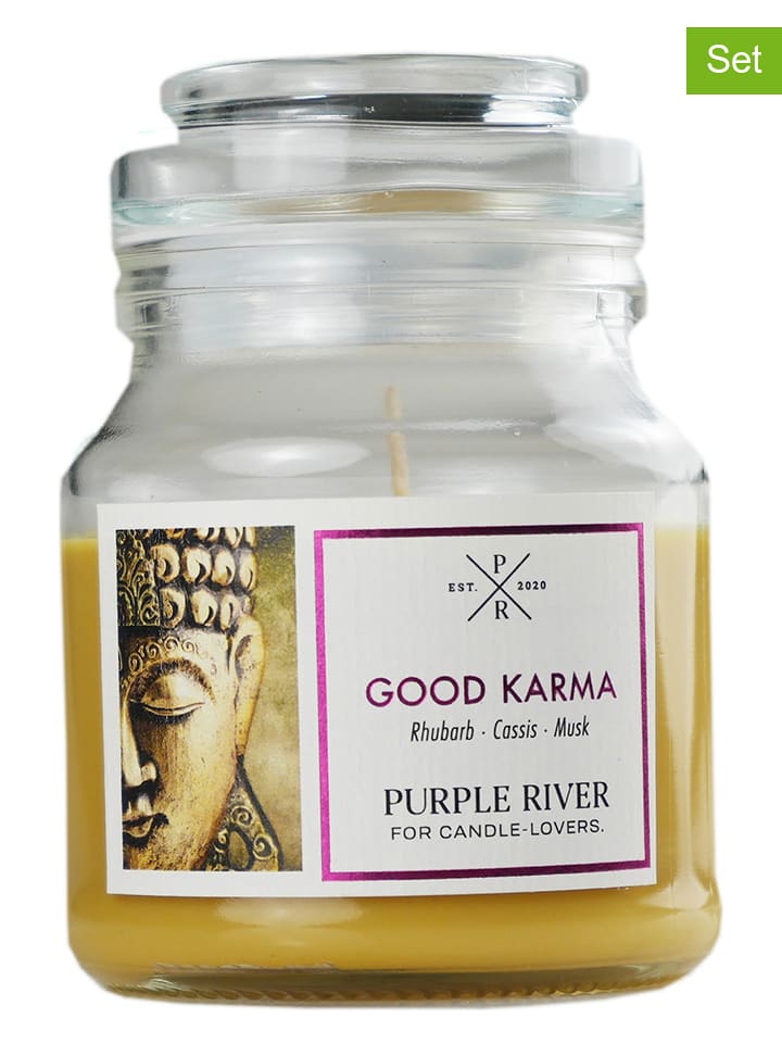 Purple River Świece zapachowe (2 szt.) "Good Karma" - 2 x 113 g rozmiar: onesize