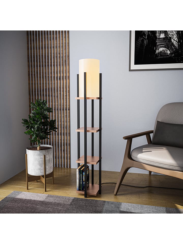 ABERTO DESIGN Lampa stojąca w kolorze brązowo-czarnym - wys. 130 cm rozmiar: onesize
