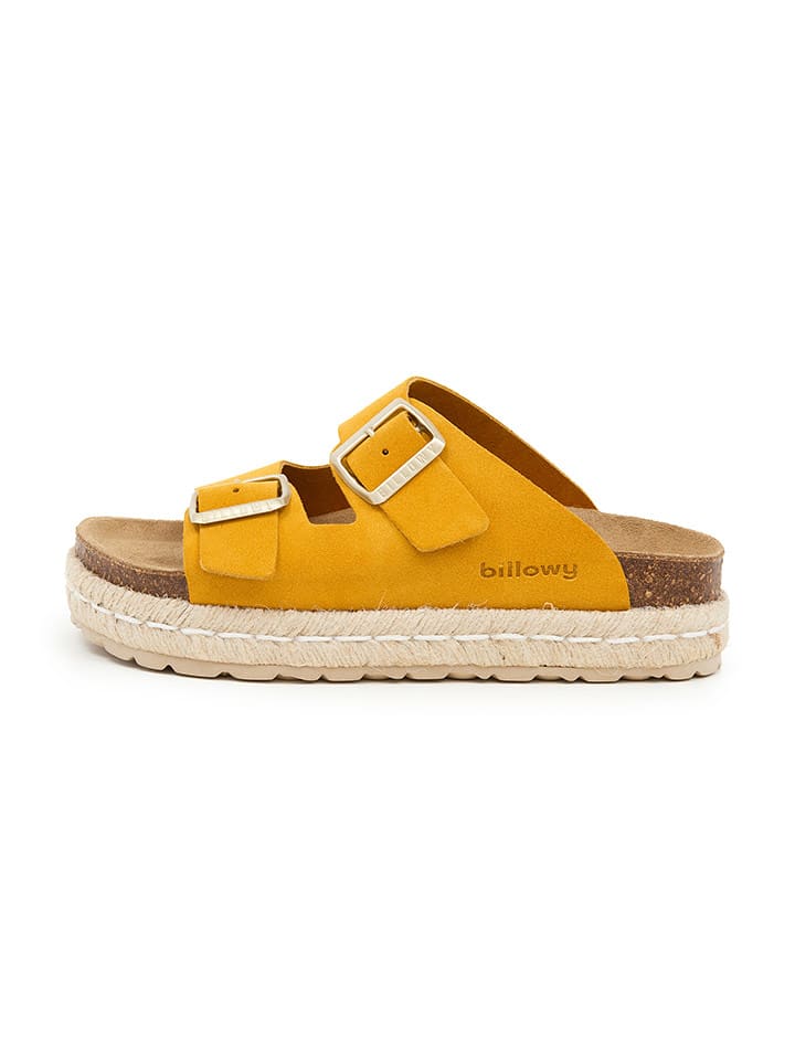 billowy Skórzane klapki w kolorze żółtym rozmiar: 39