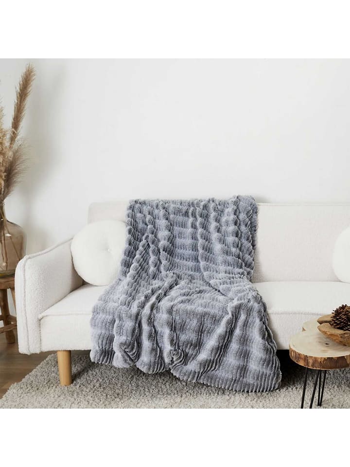 HYGGE Pled w kolorze szarym - 150 x 120 cm rozmiar: onesize