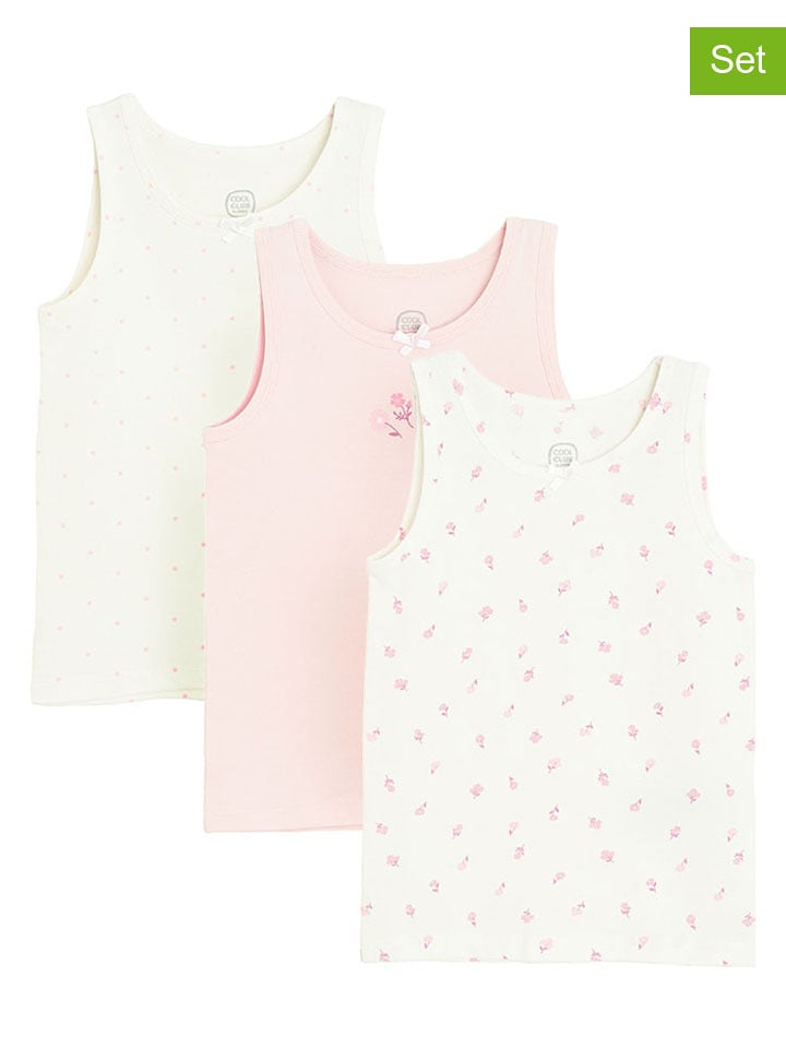 COOL CLUB Podkoszulki (3 szt.) w kolorze kremowo-jasnoróżowym rozmiar: 122/128