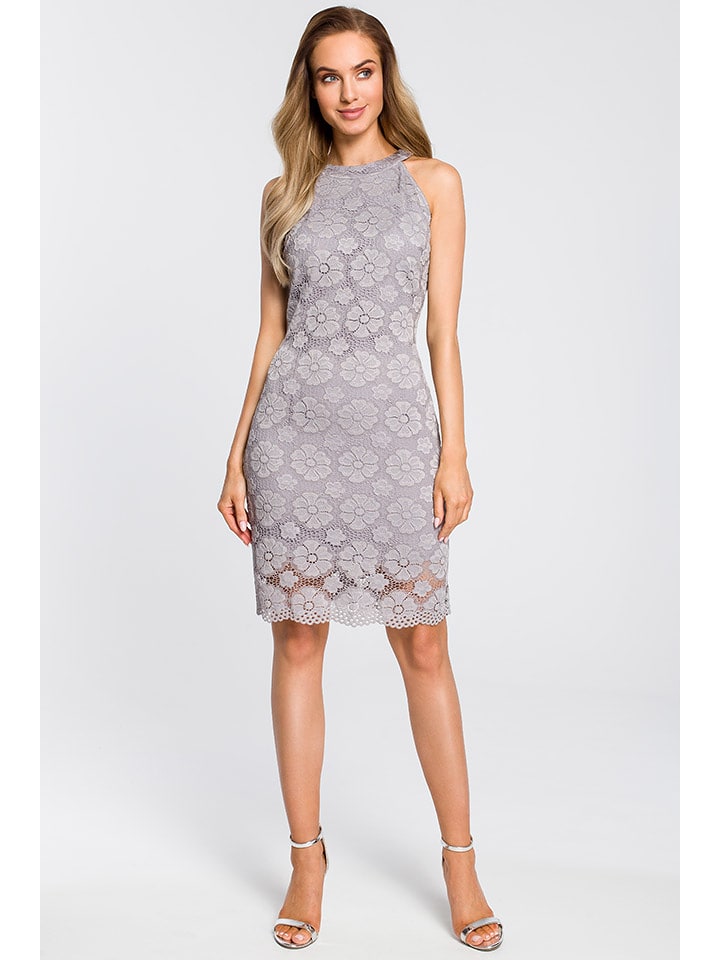 made of emotion Sukienka w kolorze jasnoszarym rozmiar: XL