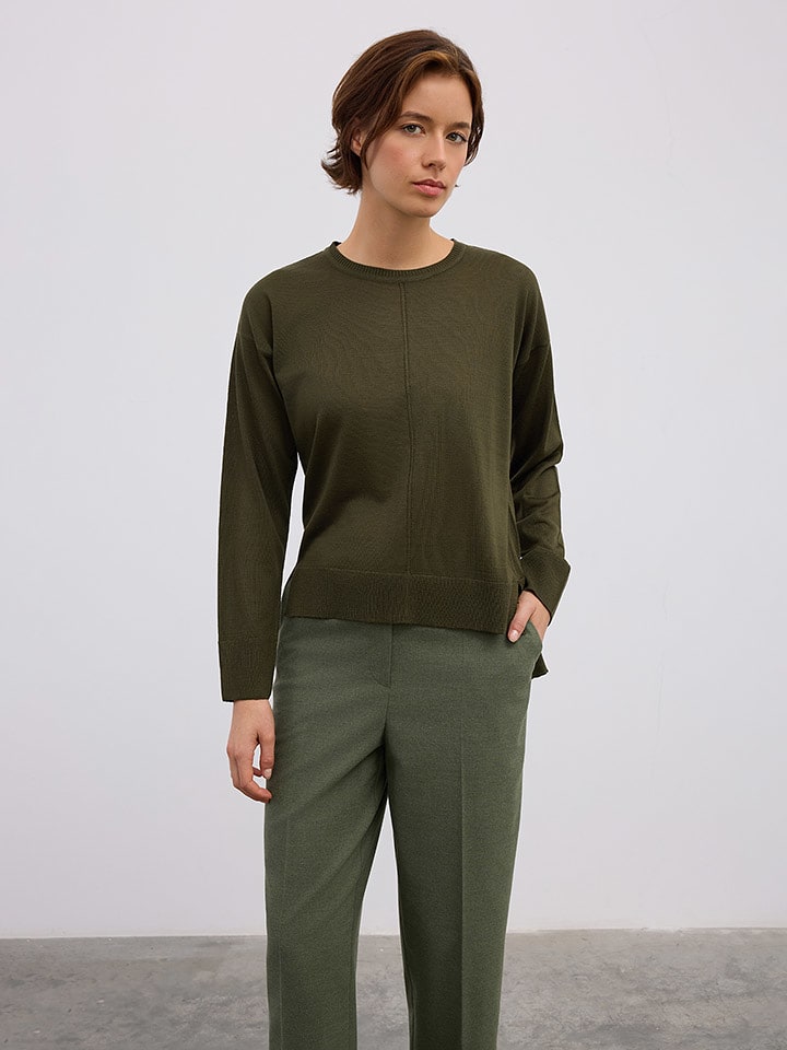 BGN Sweter w kolorze ciemnozielonym rozmiar: 40