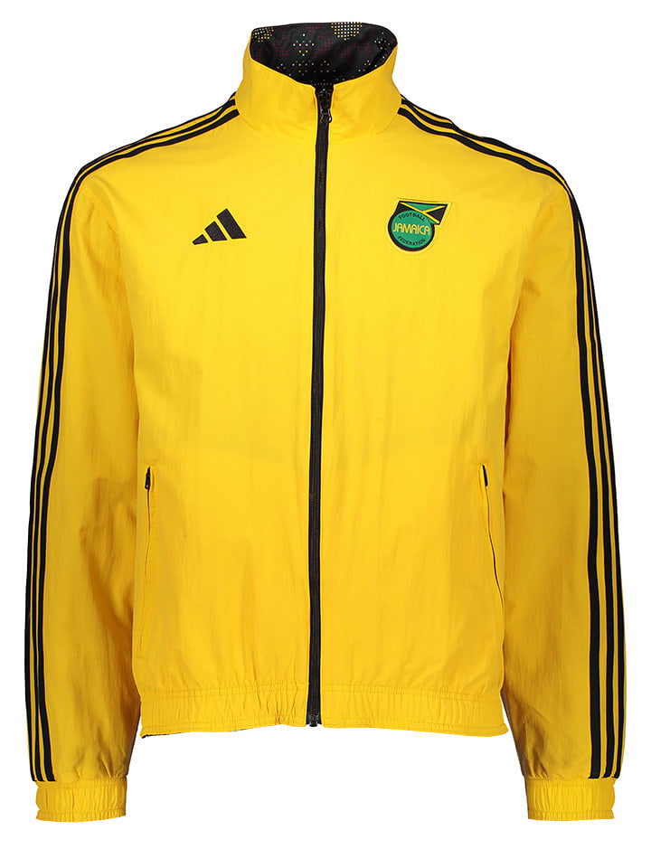 adidas Dwustronna kurtka sportowa w kolorze żółto-czarnym rozmiar: S