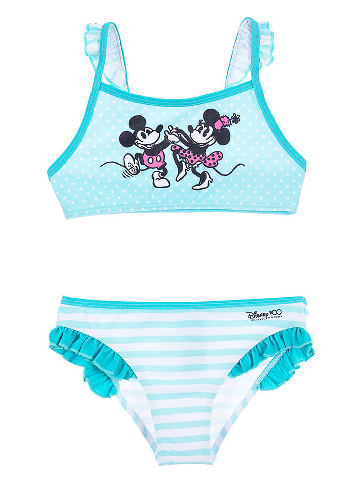 Disney Minnie Mouse Bikini "Minnie" w kolorze turkusowym rozmiar: 104