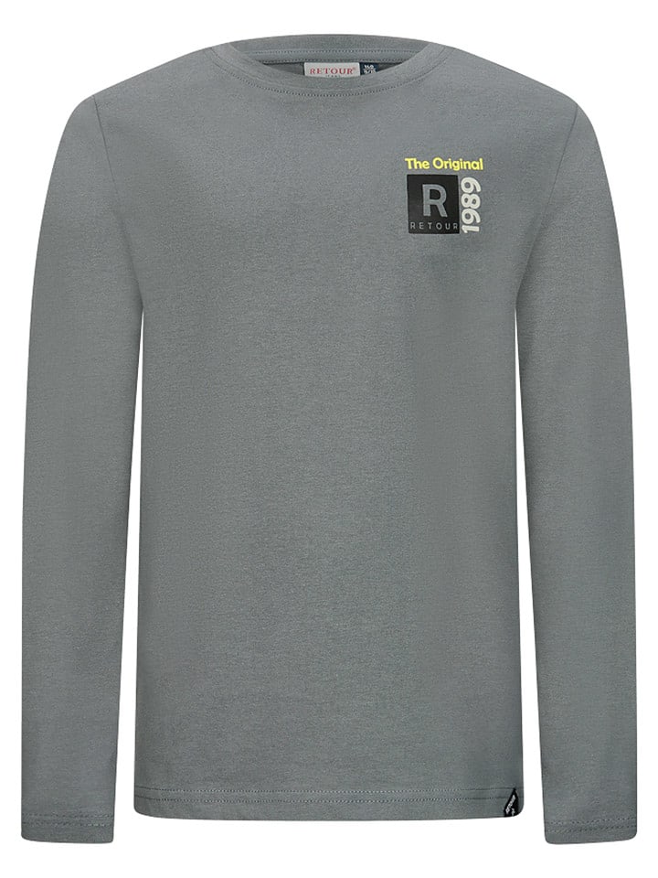 Retour Koszulka "Lew" w kolorze szarym rozmiar: 158/164