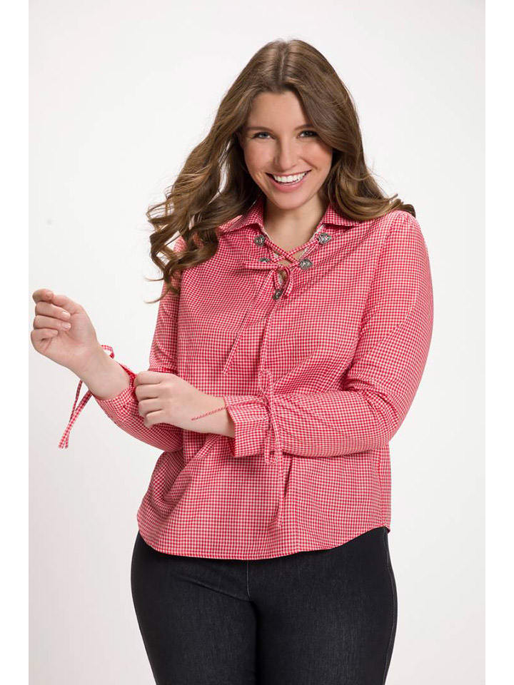 Ulla Popken Bluzka w kolorze czerwonym rozmiar: 50