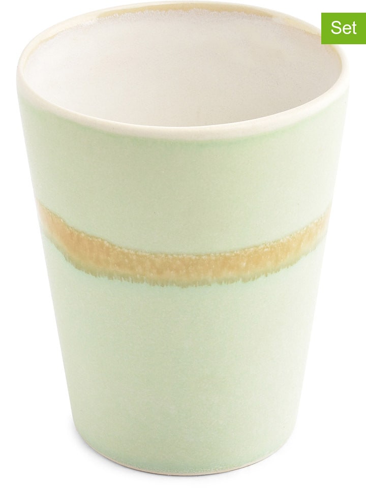 Salt and Pepper Kubki (4 szt.) "Flow" w kolorze zielonym - 370 ml rozmiar: onesize