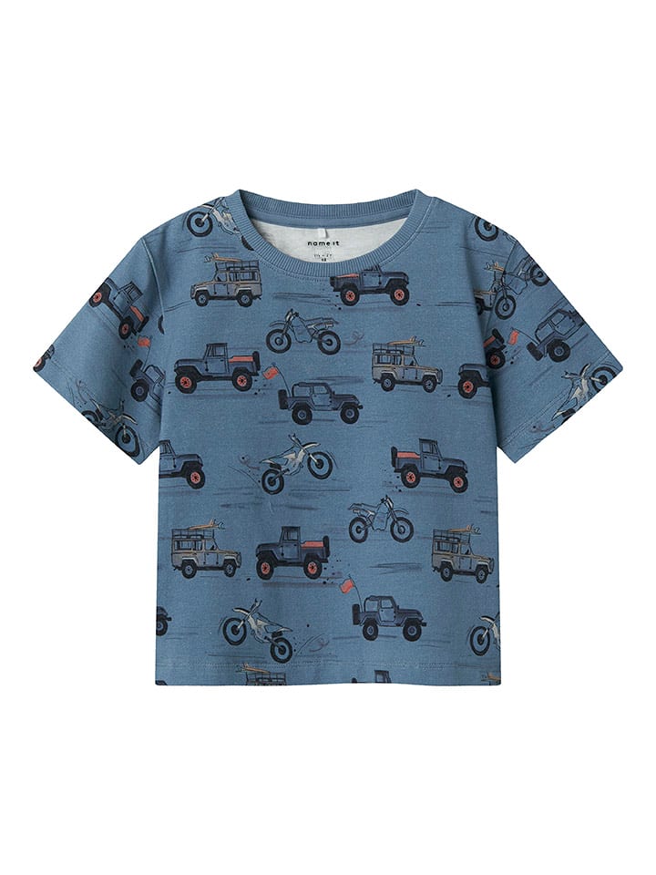 name it Koszulka "Helsa" w kolorze niebieskim rozmiar: 92