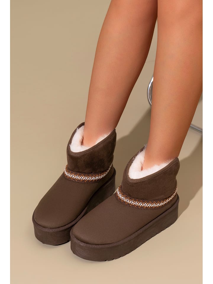 C'M Botki zimowe w kolorze brązowym rozmiar: 39