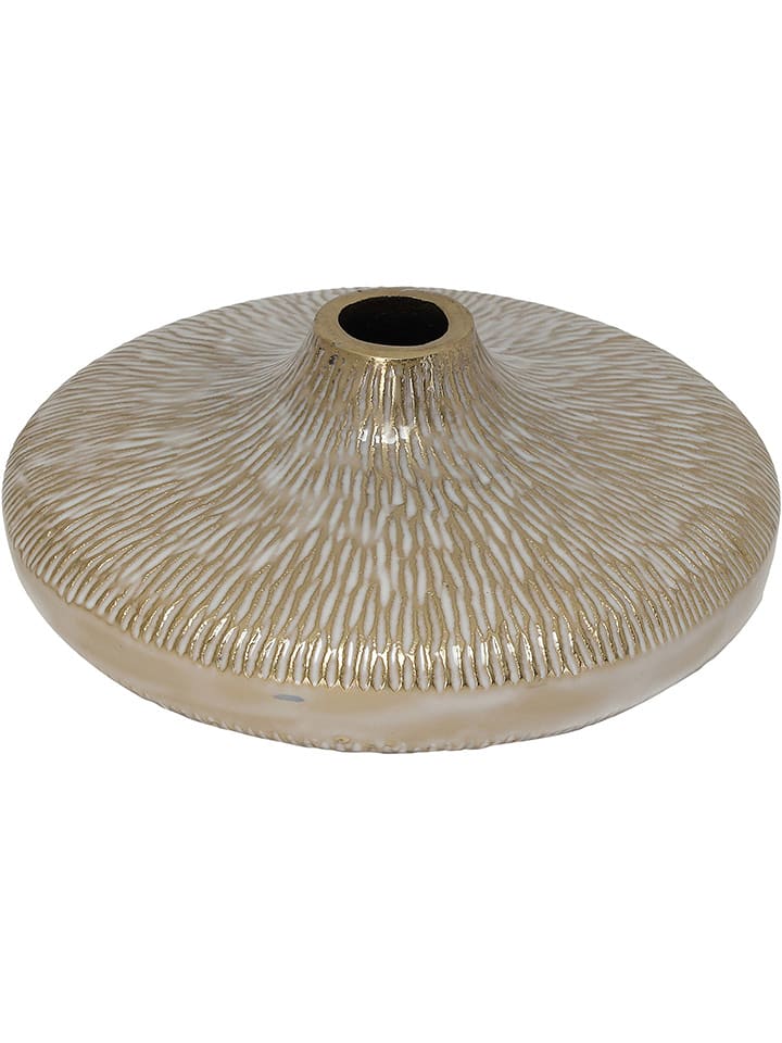 Anticline Świecznik w kolorze złoto-kremowym - Ø 17,5 cm rozmiar: onesize