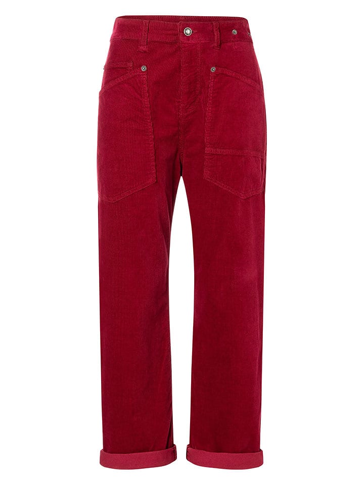 MAC Spodnie sztruksowe "Baggy" w kolorze czerwonym rozmiar: 40