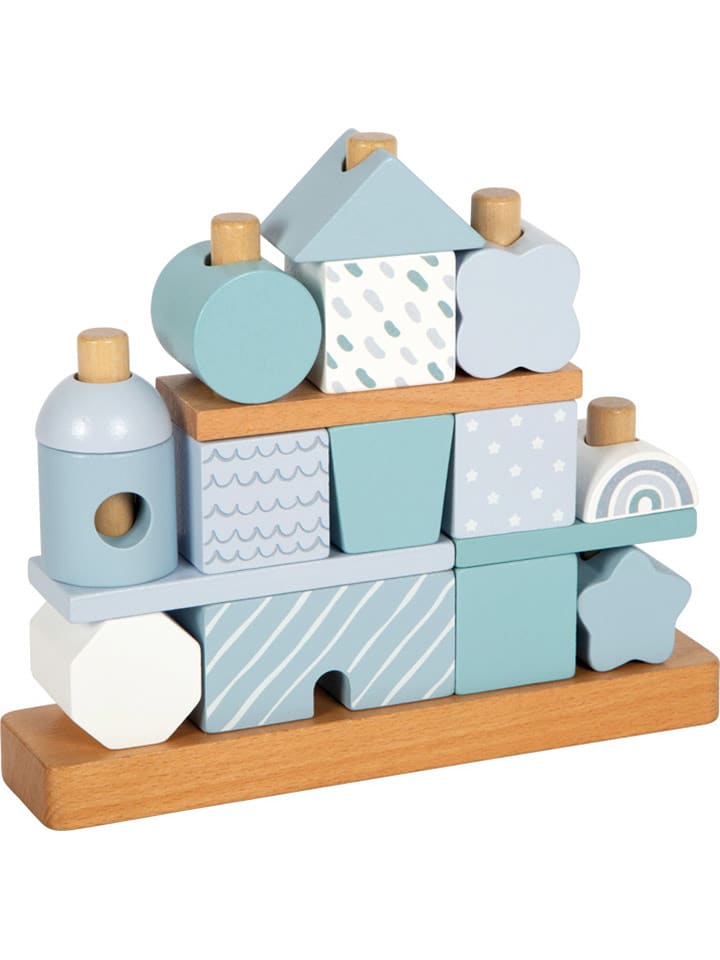 small foot Domek w kolorze błękitnym do układania - 12 m+ rozmiar: onesize