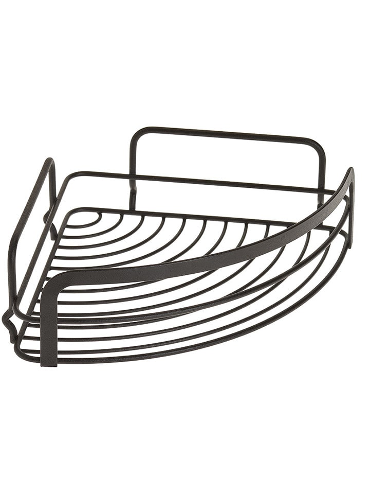 metaltex Regał narożny "Origin" w kolorze czarnym - 20 x 6 x 20 cm rozmiar: onesize