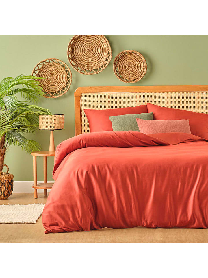 BELLA MAISON 3-częściowy komplet pościeli satynowej "Supreme" w kolorze czerwonym rozmiar: 200x220 cm