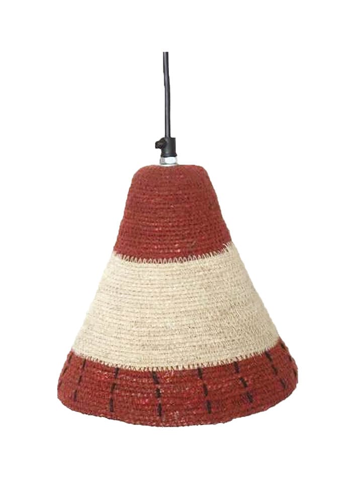 Deco Lorrie Lampa wisząca "Primitive" w kolorze beżowo-czerwonym - wys. 20 x Ø 19 cm rozmiar: onesize