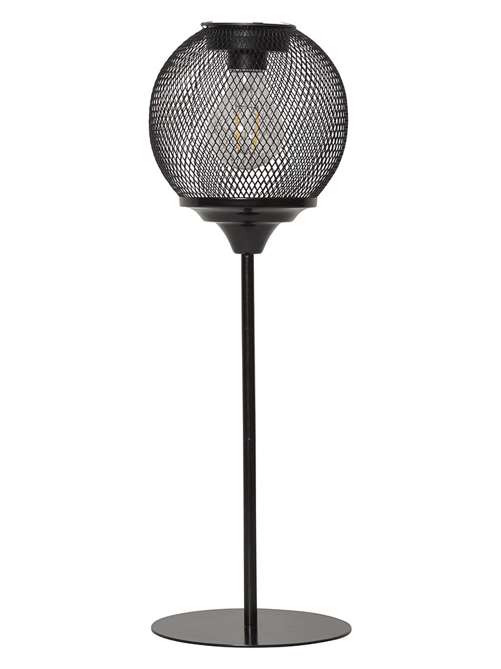 STAR Trading Solarna lampa stołowa LED "Sunlight" w kolorze czarnym - wys. 45 cm rozmiar: onesize