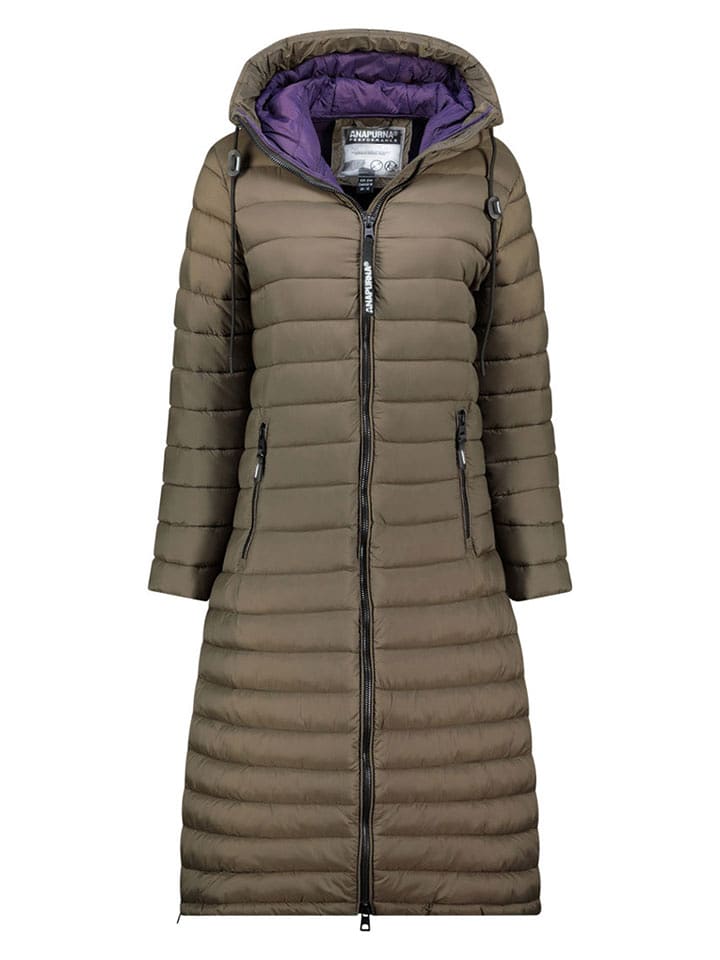 ANAPURNA Płaszcz pikowany "Azulana" w kolorze khaki rozmiar: XL
