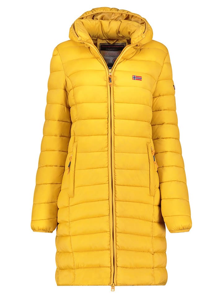 Geographical Norway Płaszcz pikowany "Atikolor" w kolorze żółtym rozmiar: XL