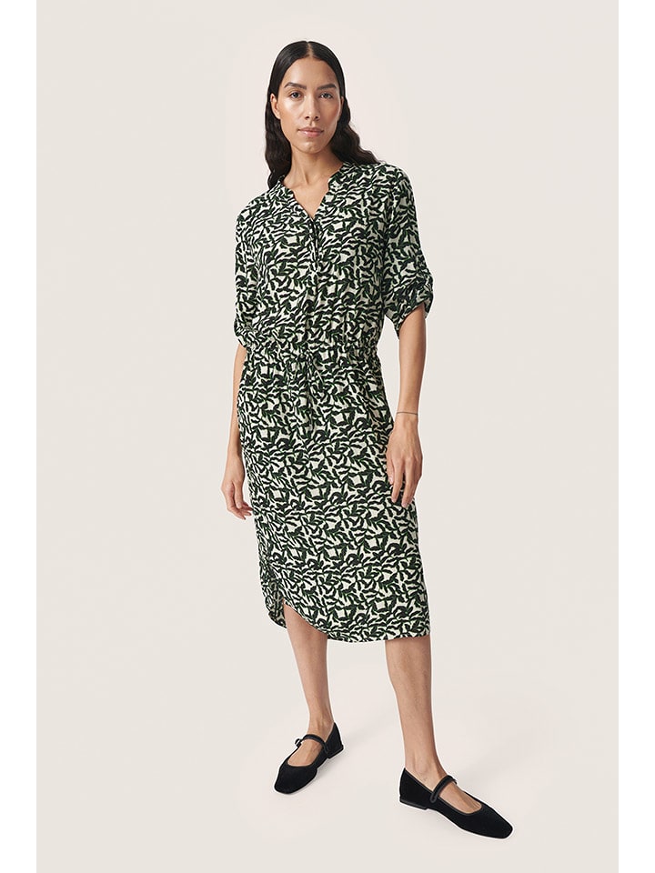 Soaked in Luxury Sukienka w kolorze zielono-czarno-białym rozmiar: XL