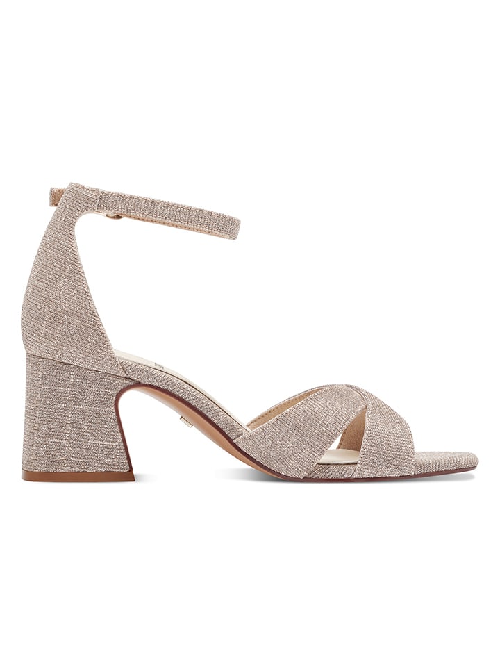 s.Oliver Sandały w kolorze beżowym na obcasie rozmiar: 38