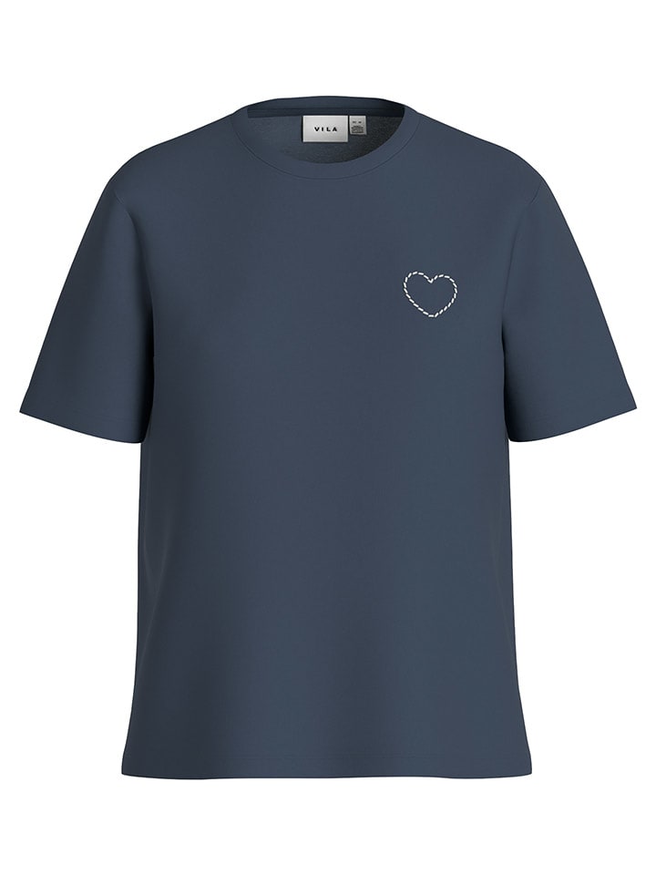 Vila Koszulka w kolorze granatowym rozmiar: M