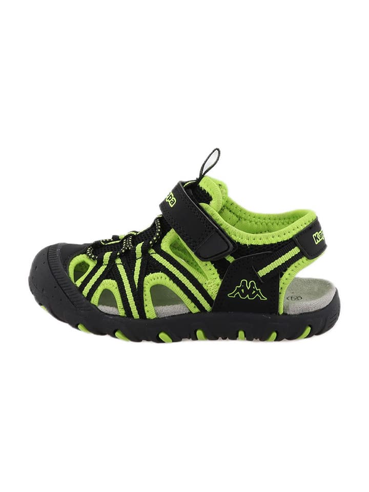 Kappa Półsandały "Jado" w kolorze czarno-zielonym rozmiar: 27