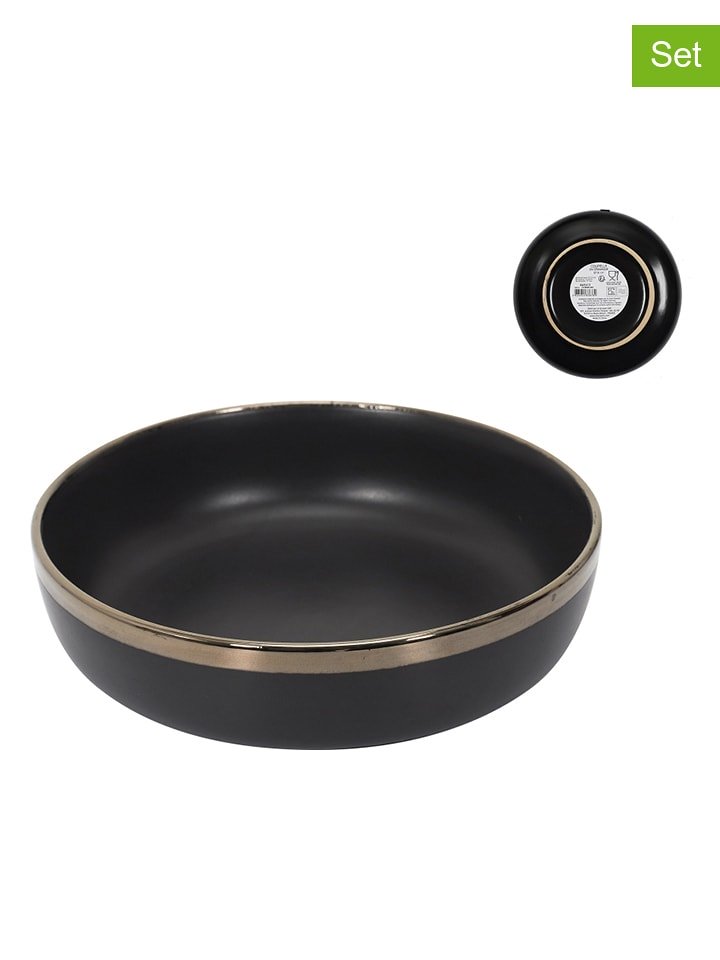 every ware Talerze głębokie (12 szt.) w kolorze czarnym - Ø 18 cm rozmiar: onesize