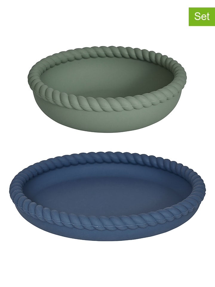 OYOY mini 2-częściowy zestaw "Mellow" w kolorze zielonym i niebieskim rozmiar: onesize