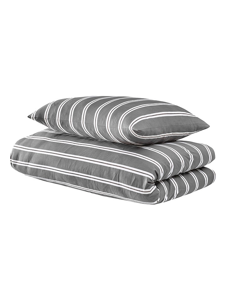 UNCOVER BY SCHIESSER Komplet pościeli renforcé "Colorado" w kolorze ciemnoszaro-białym rozmiar: 135x200 cm