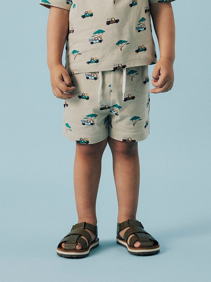 name it Szorty "Jivan" w kolorze beżowo-turkusowym rozmiar: 110