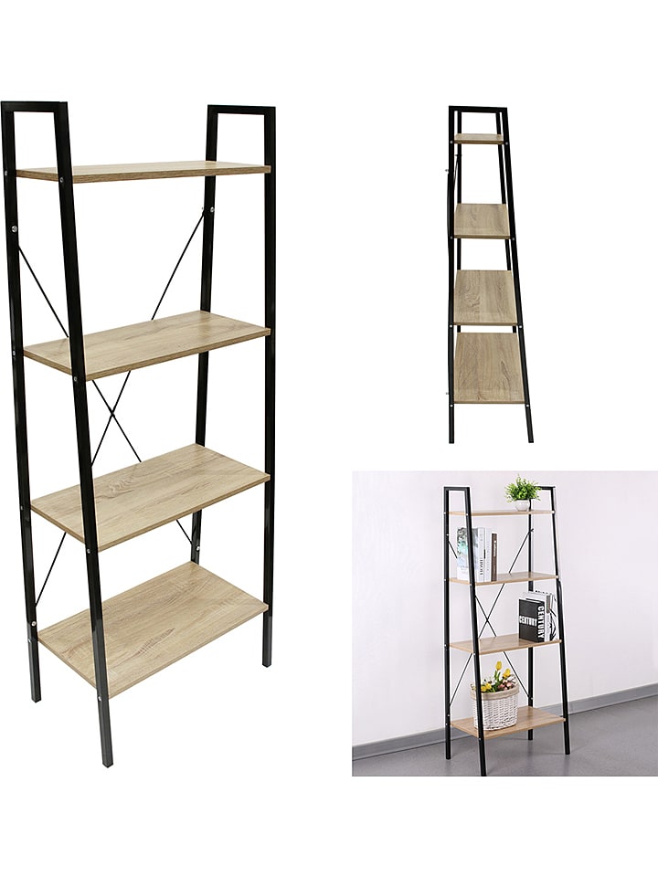 Ethnical Life Regał stojący w kolorze czarno-brązowym - 60 x 148 x 32,5 cm rozmiar: onesize