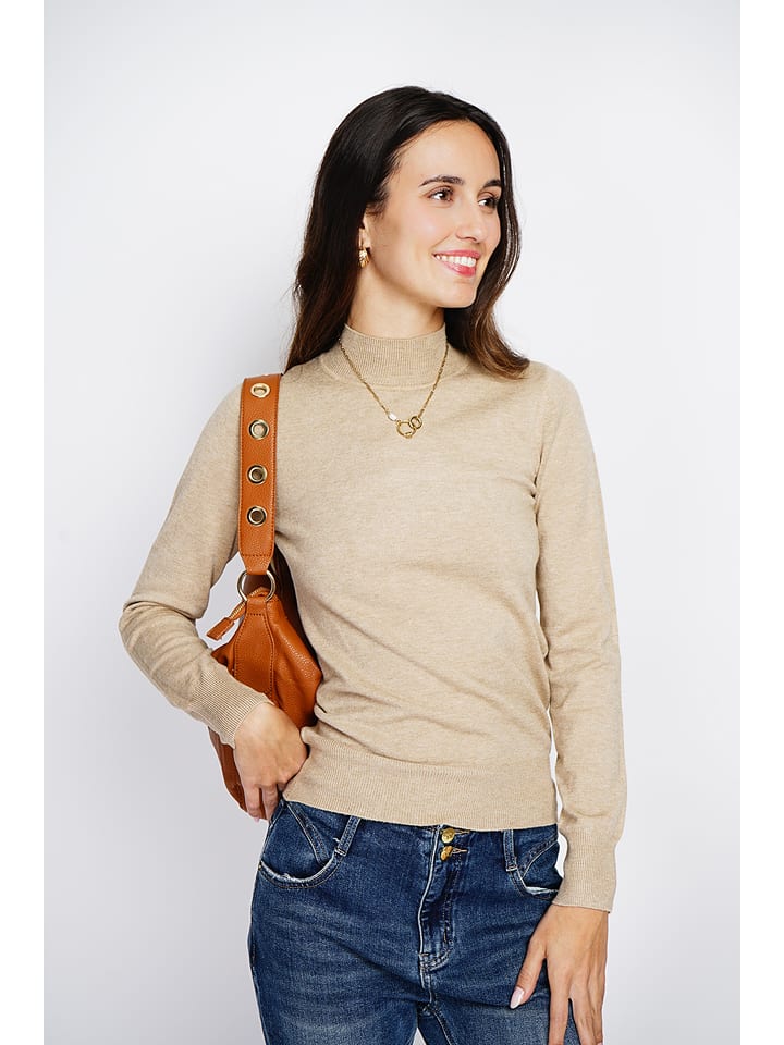 ASSUILI Sweter w kolorze beżowym rozmiar: 38