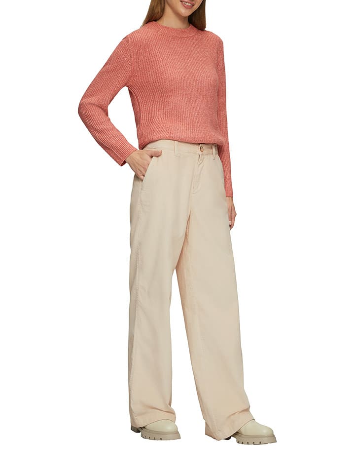 s.Oliver Spodnie sztruksowe - Comfort fit - w kolorze beżowym rozmiar: 40