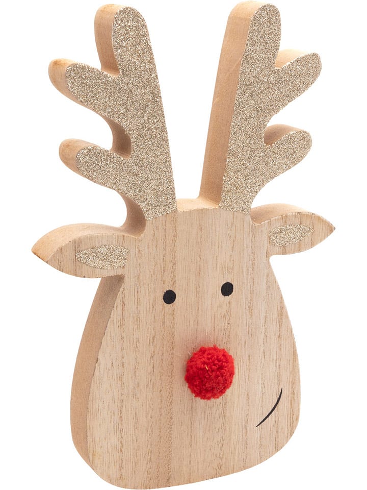 CHAKS Figurka dekoracyjna "Justin" w kolorze brązowym - 13 x 20 cm rozmiar: onesize