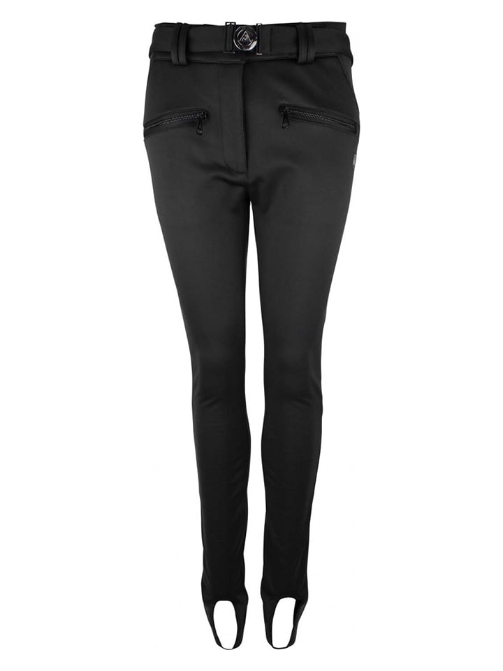 Peak Mountain Softshellowe spodnie narciarskie "Afuzzono" w kolorze czarnym rozmiar: M