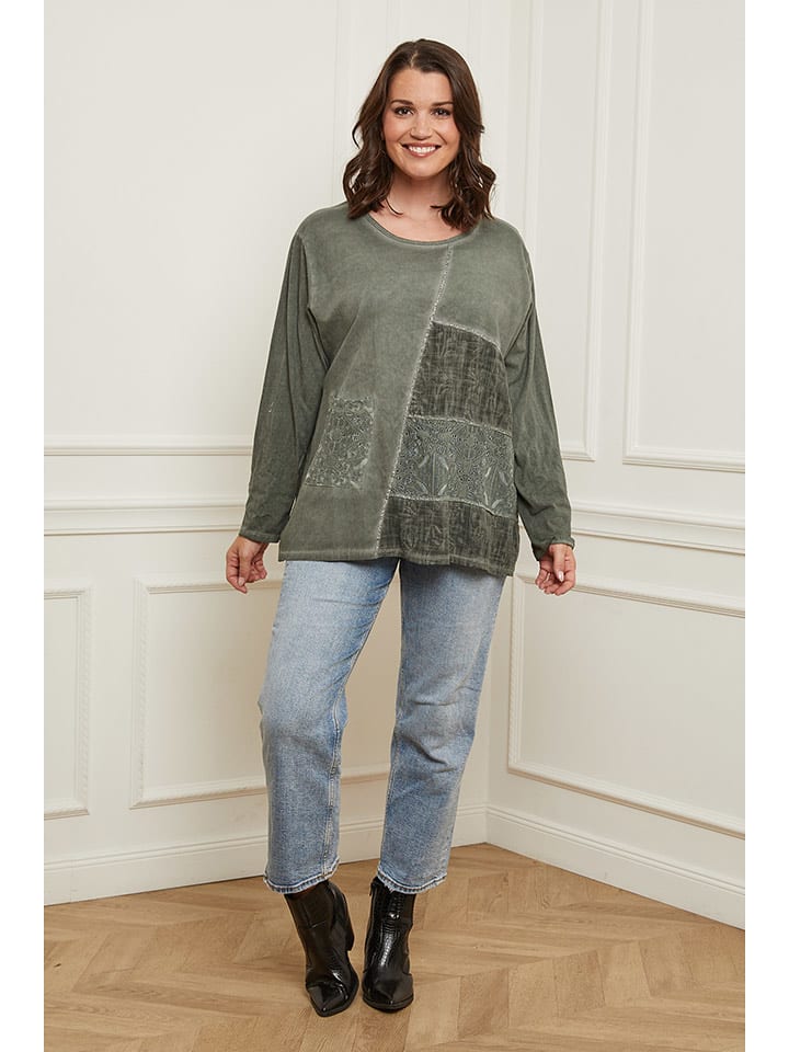 Curvy Lady Koszulka w kolorze khaki rozmiar: 44/46