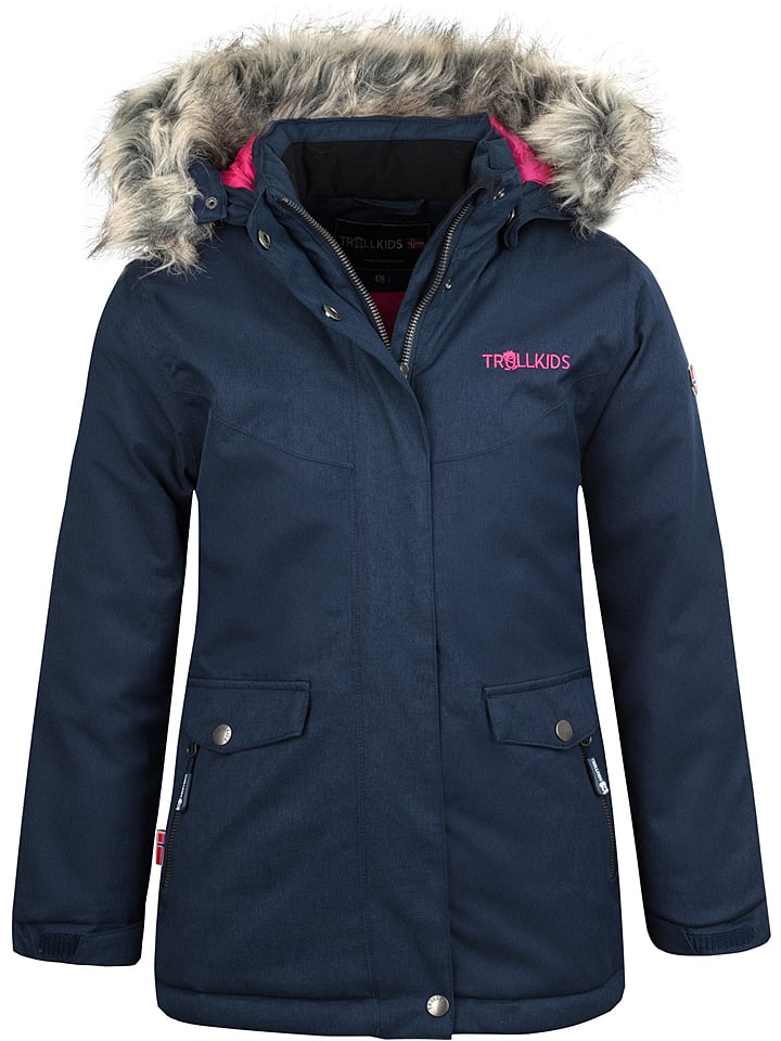 Trollkids Parka "Oslo XT" w kolorze granatowo-różowym rozmiar: 110
