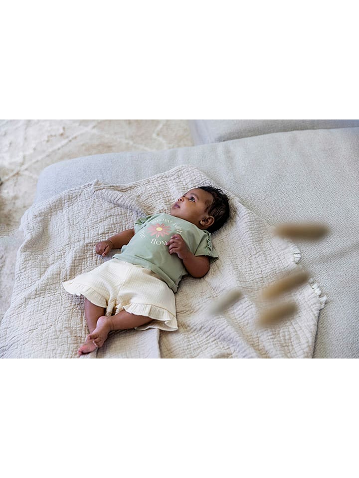 Dirkje 2-częściowy zestaw w kolorze zielono-białym rozmiar: 80