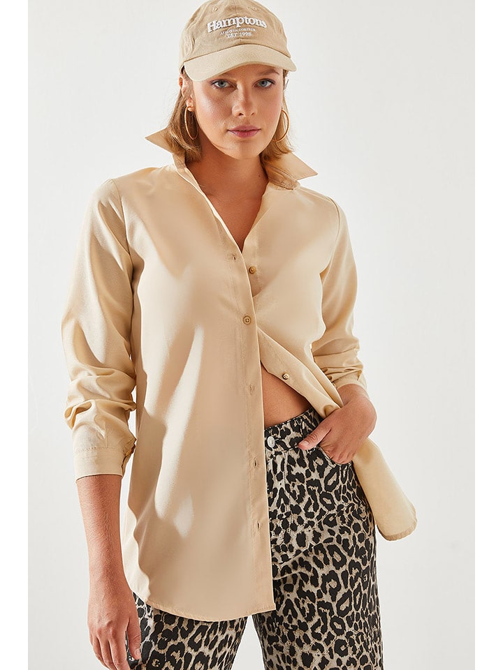 Bianco Lucci Koszula w kolorze beżowym rozmiar: L