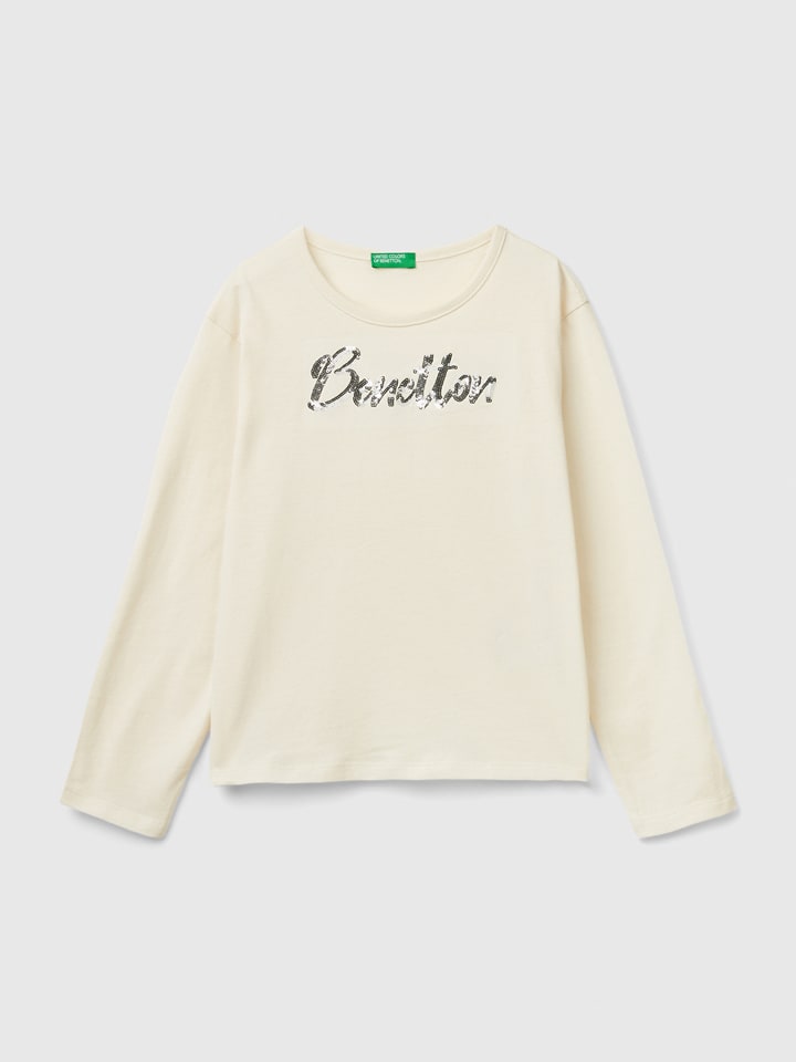 Benetton Koszulka w kolorze kremowym rozmiar: 160