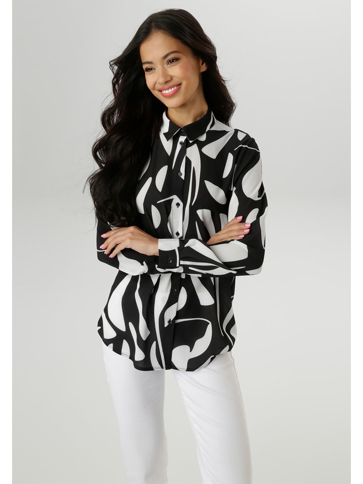 Aniston Bluzka w kolorze czarno-białym rozmiar: 46