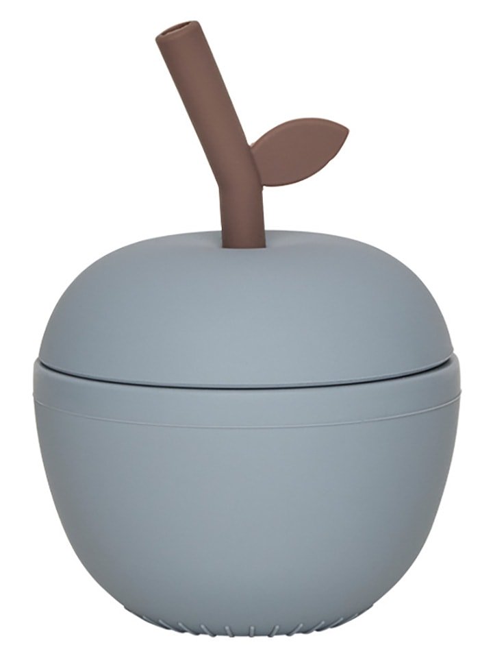 OYOY mini Kubek "Apple" w kolorze niebieskoszarym - 6 m+ rozmiar: onesize