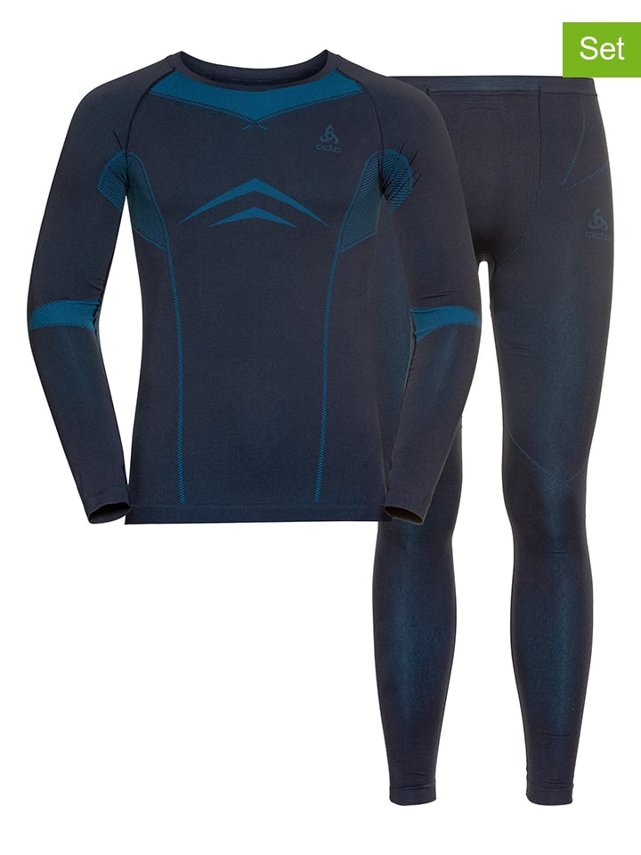 Odlo 2-częściowy zestaw bielizny funkcyjnej w kolorze granatowym rozmiar: M