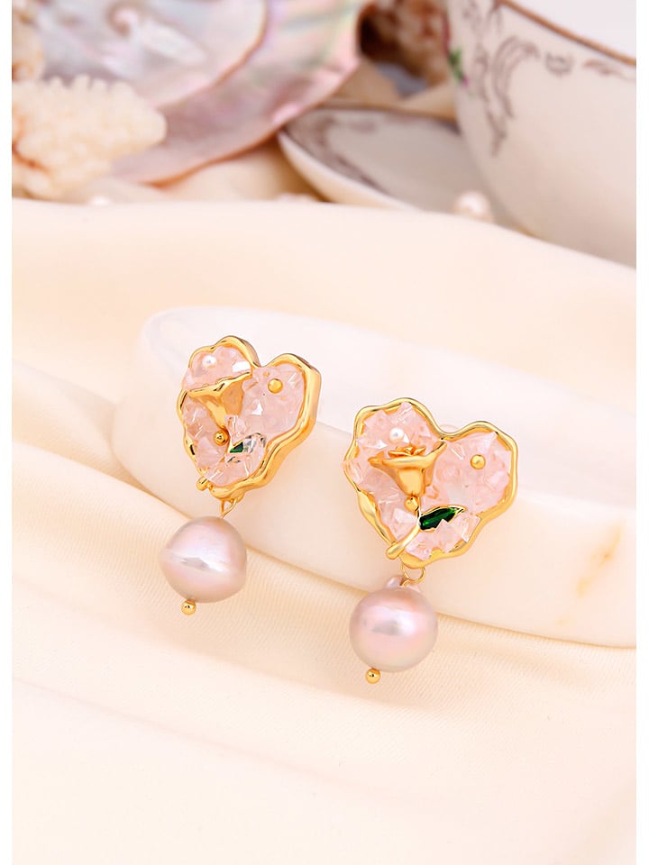 L'Atelier de Gaia Pozłacane kolczyki-wkrętki z perłami rozmiar: onesize