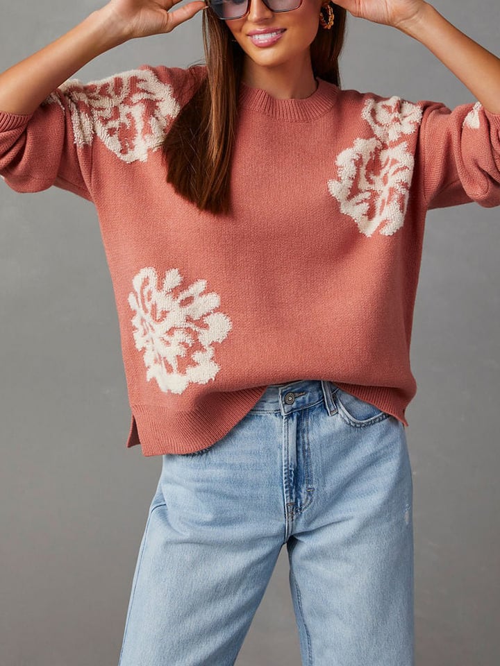 LA Angels Sweter w kolorze koralowo-kremowym rozmiar: M