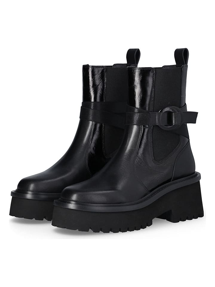 Liu Jo Skórzane botki w kolorze czarnym rozmiar: 40